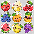Kawaii Fruit Sticker