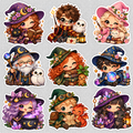 Magical Chibi Wizard Sticker Collection